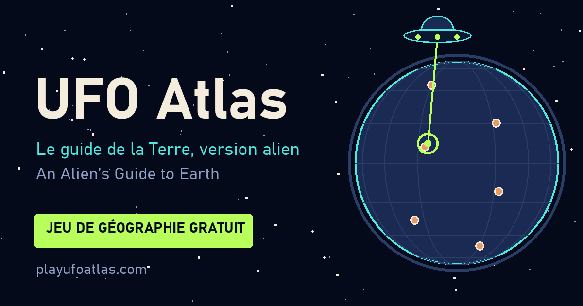 UFO Atlas : la soucoupe vise un lieu sur le globe avec sa sonde